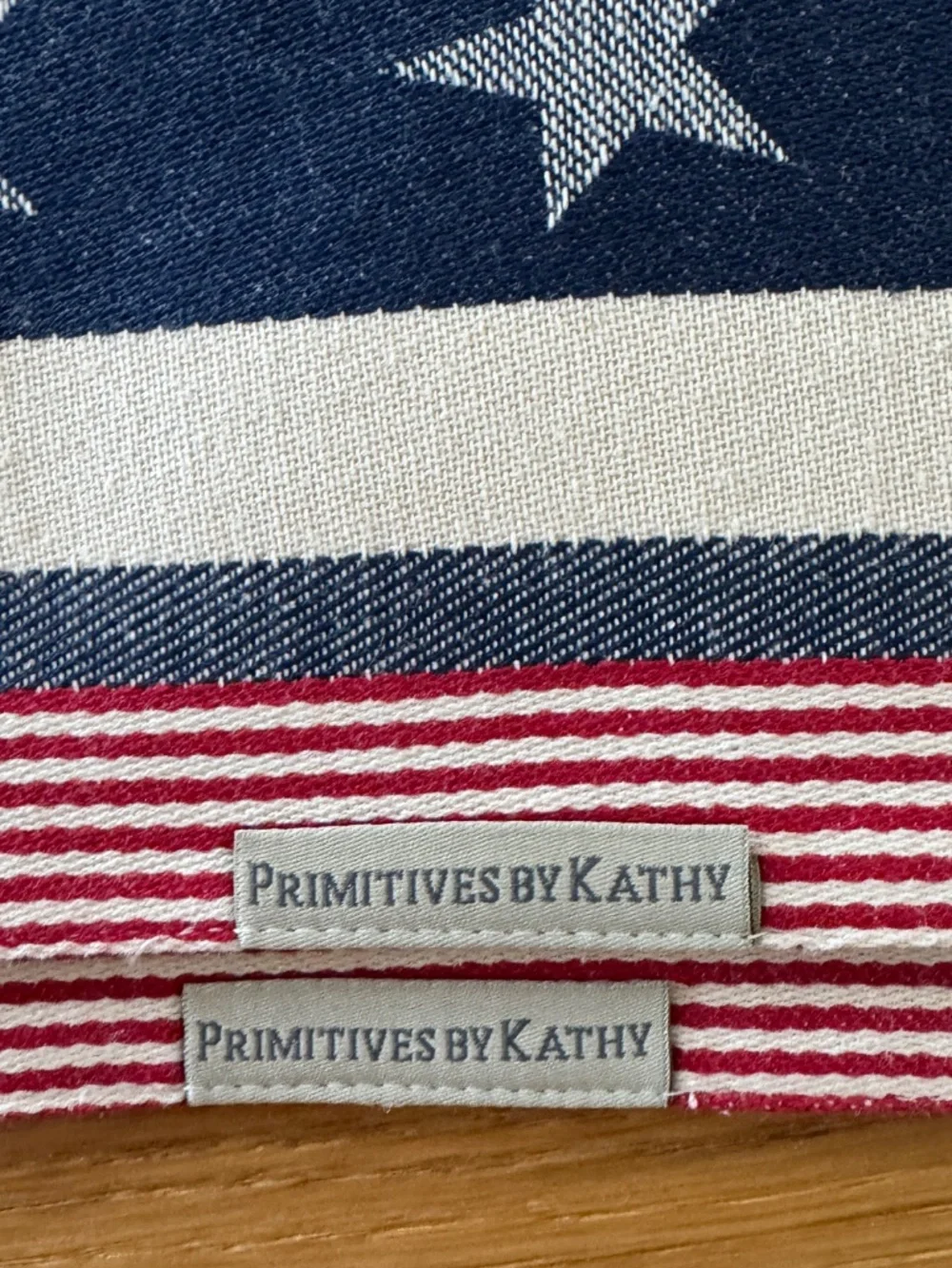 Set of 4 Star Stripes Placemat Primitive by Kathy